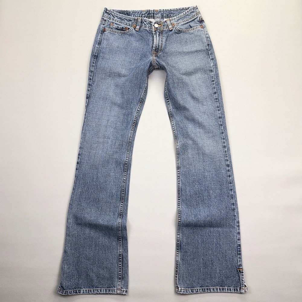 Y2K Lucky Brand Blue Jeans Sz 2/ 26x34Tall Dungarees Made in USA Bootcut Vintage